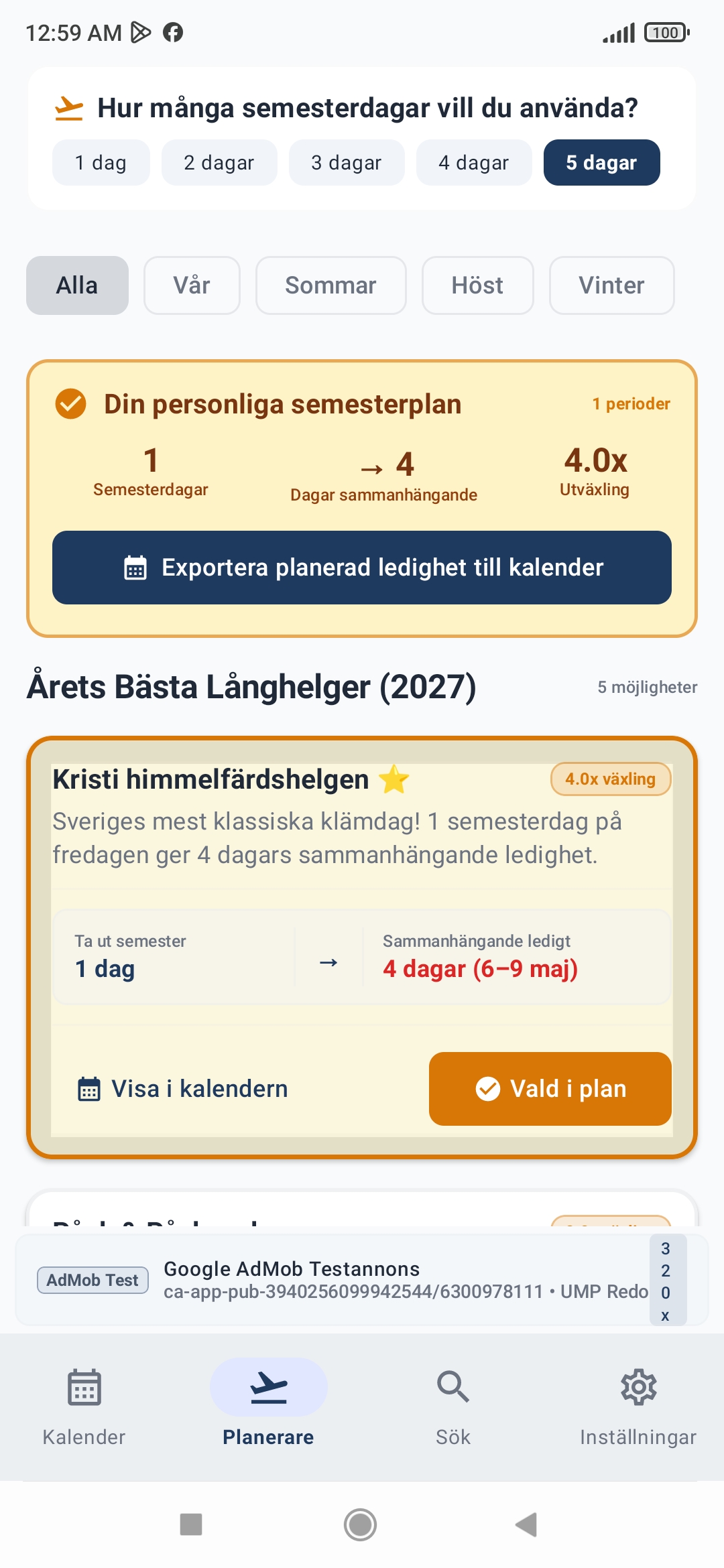 Svensk kalender 2027 – röda dagar och helgdagar